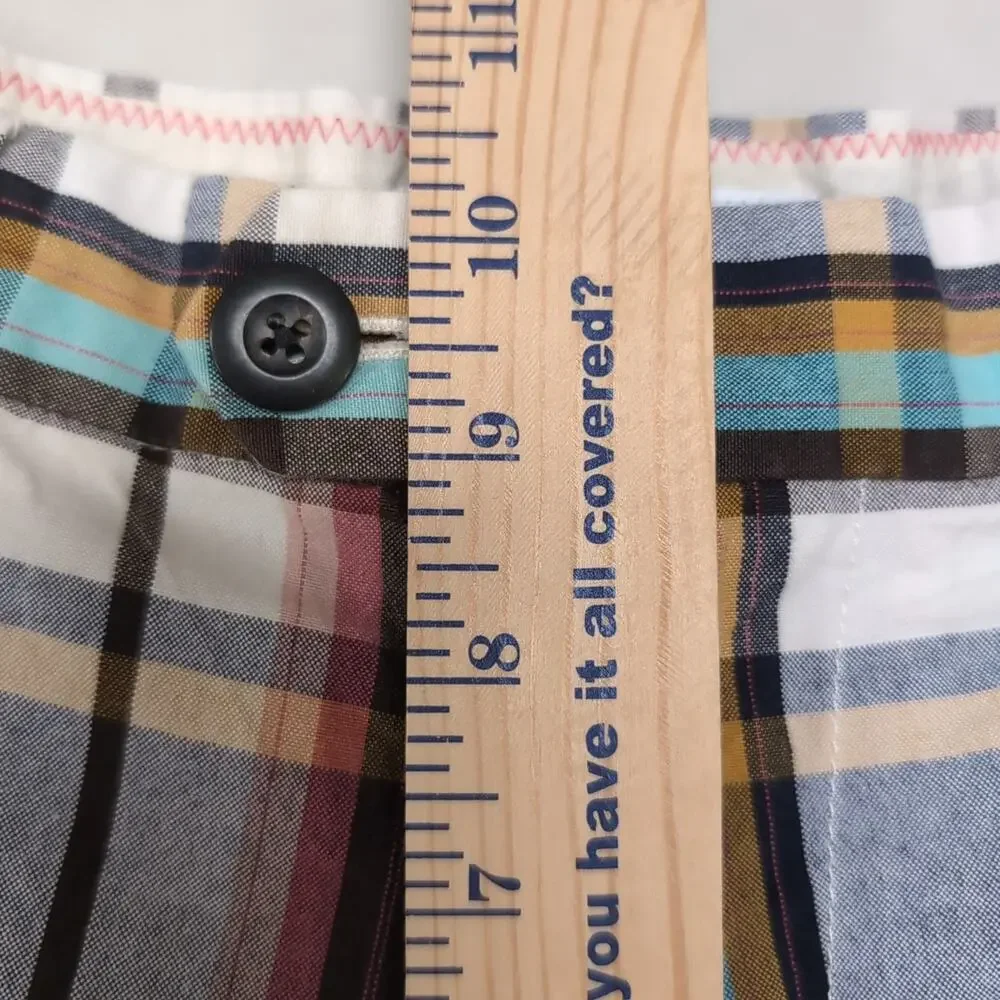 Jack Spade Shorts Men's‎ Size 30 Multicolor Plaid Chino Cotton 8 inch Inseam